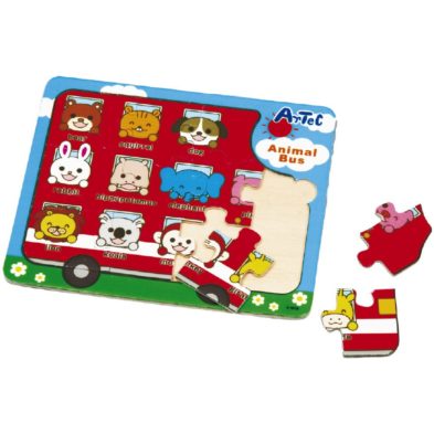 木製パズル アニマルバス｜561円